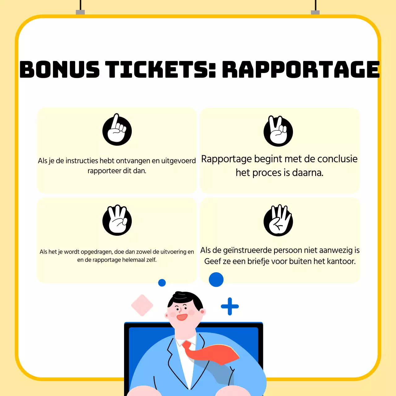 Gele hulpmiddelen voor werkplektraining