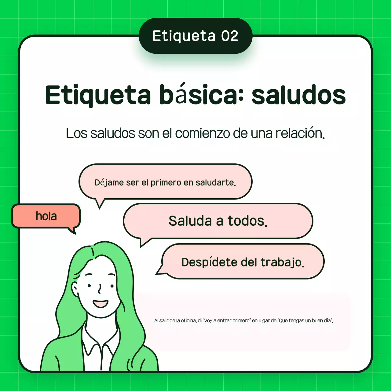 Material de formación sobre protocolo en el lugar de trabajo ecológico y sencillo