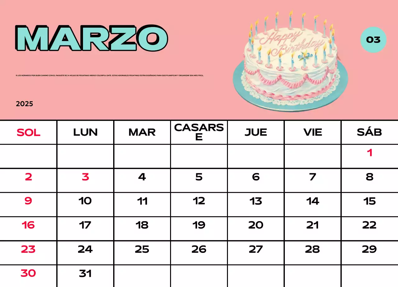 Coloridos calendarios con diversas ilustraciones retro