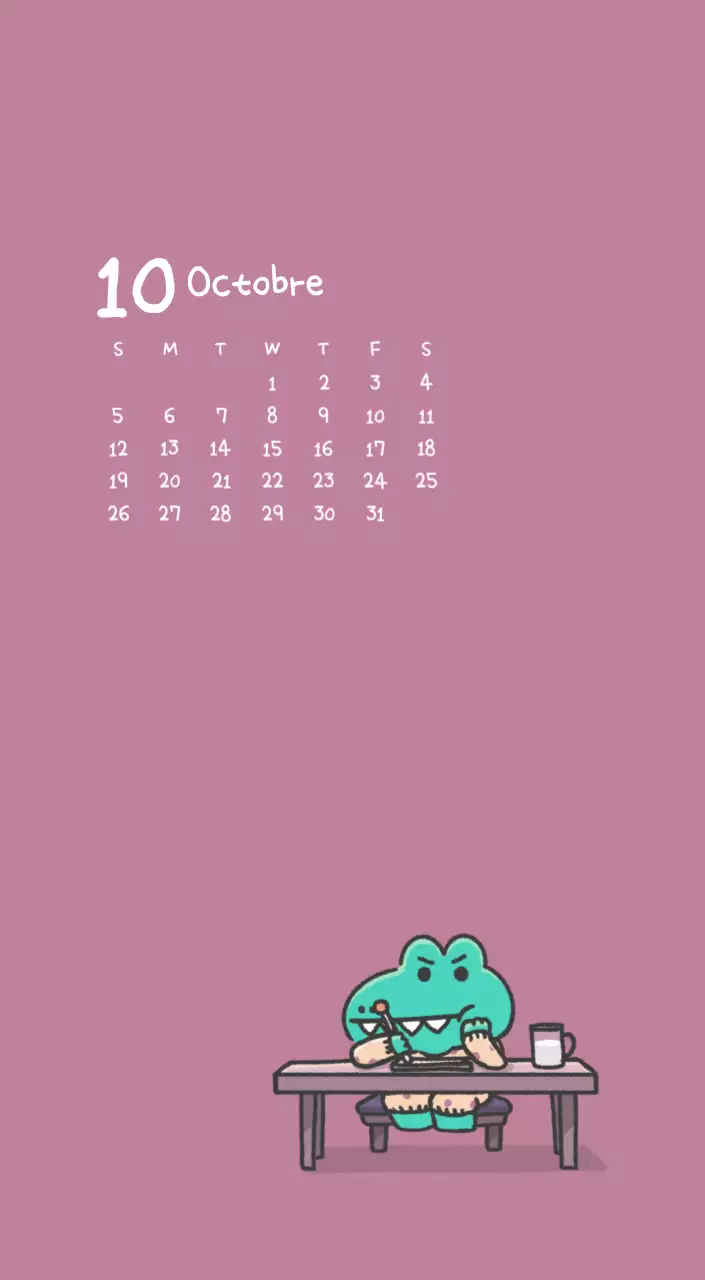 Un calendrier avec un concept d'illustration Ago mignon