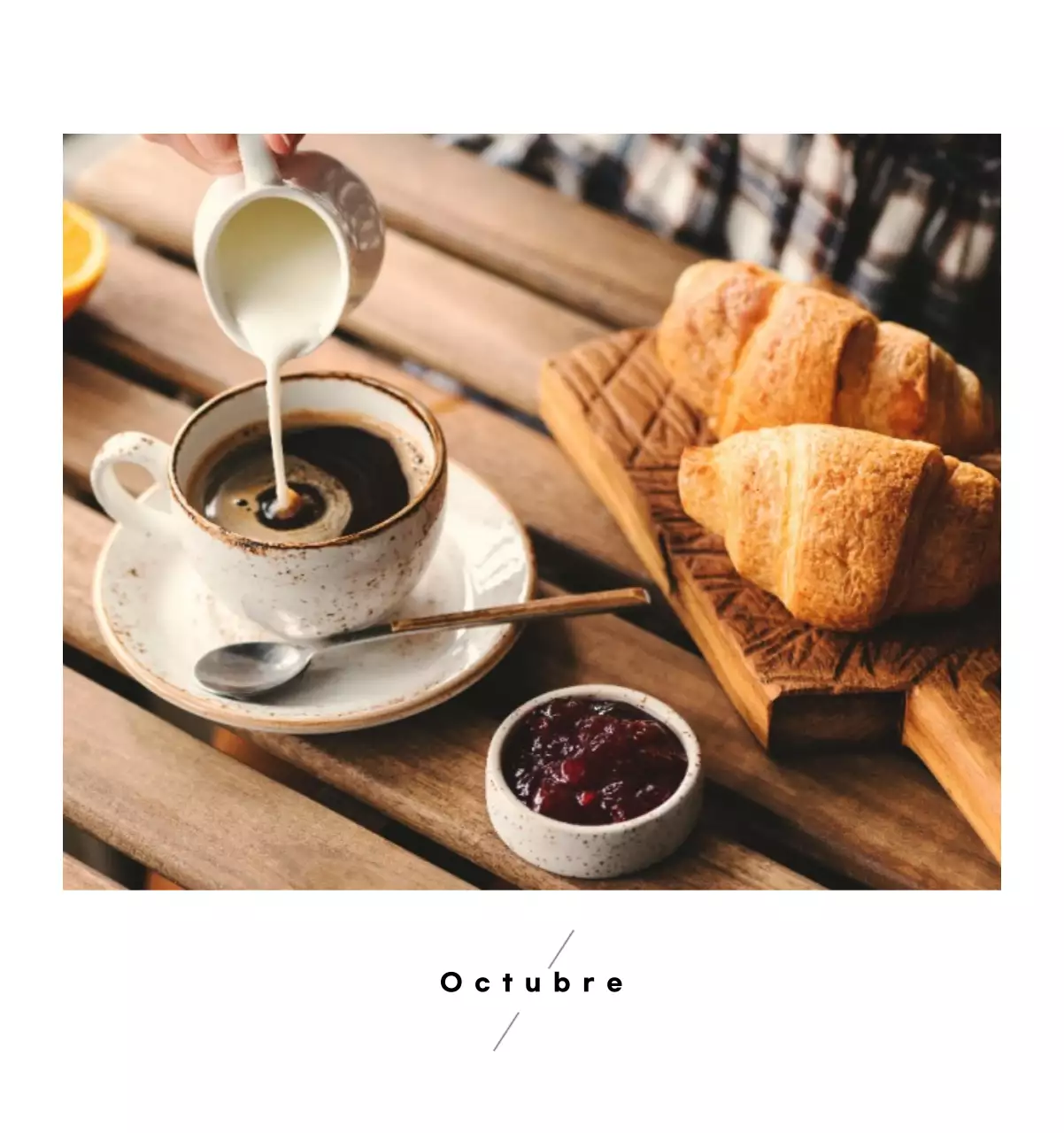 Calendario de café minimalista