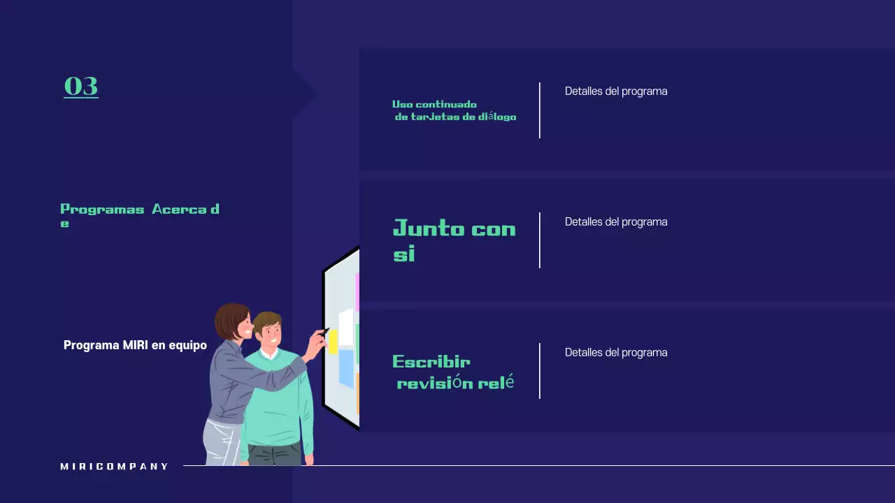 Propuesta de taller sencillo en azul marino y verde