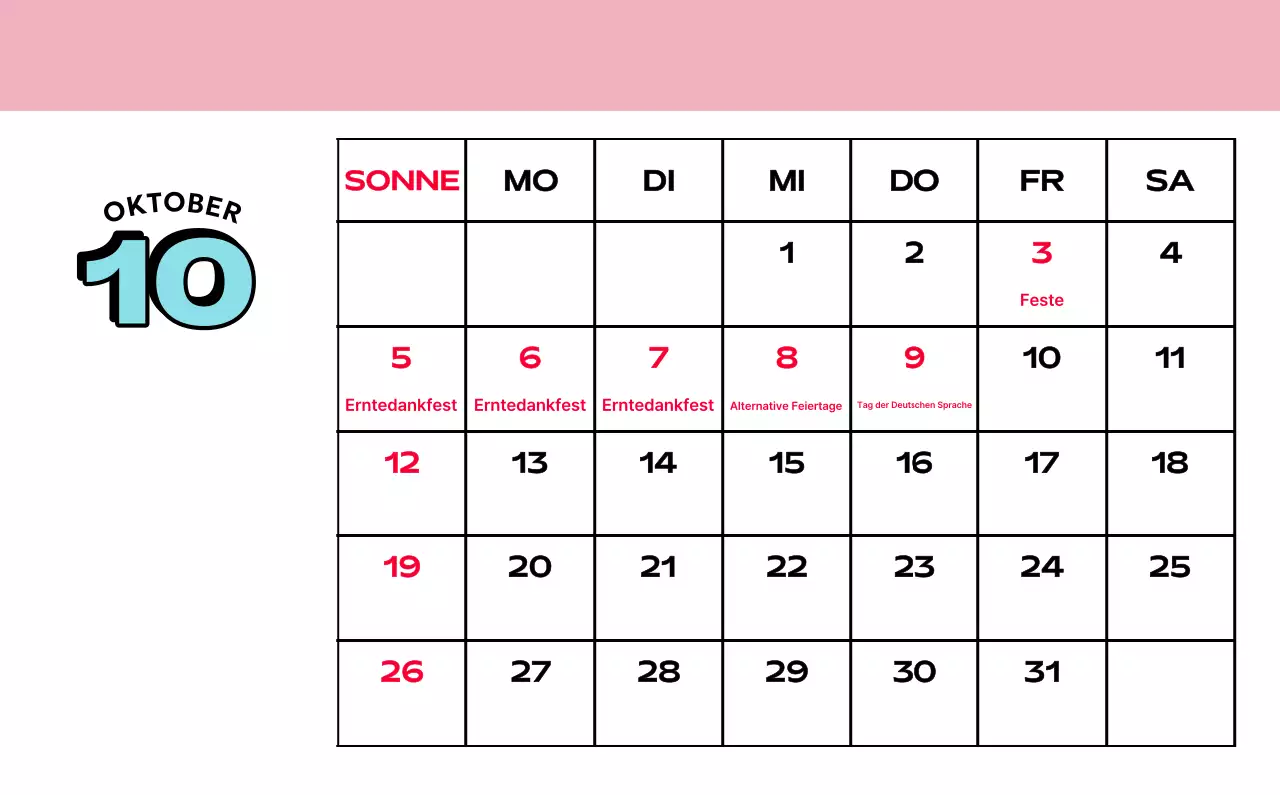 Bunte Kalender mit einer Vielzahl von Retro-Illustrationen