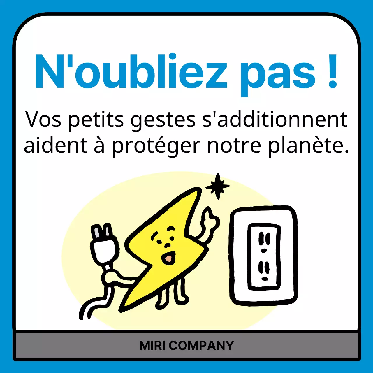 Campagne d'économie d'énergie Blue Simple