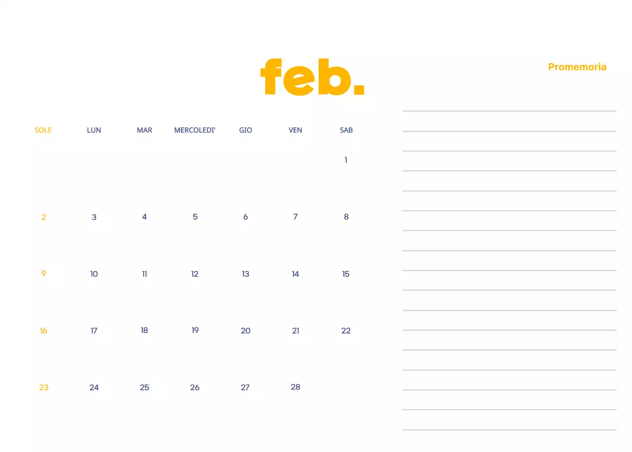 Calendario aziendale con simpatiche illustrazioni