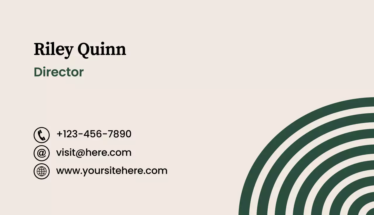 tarjeta de visita minimalista beige