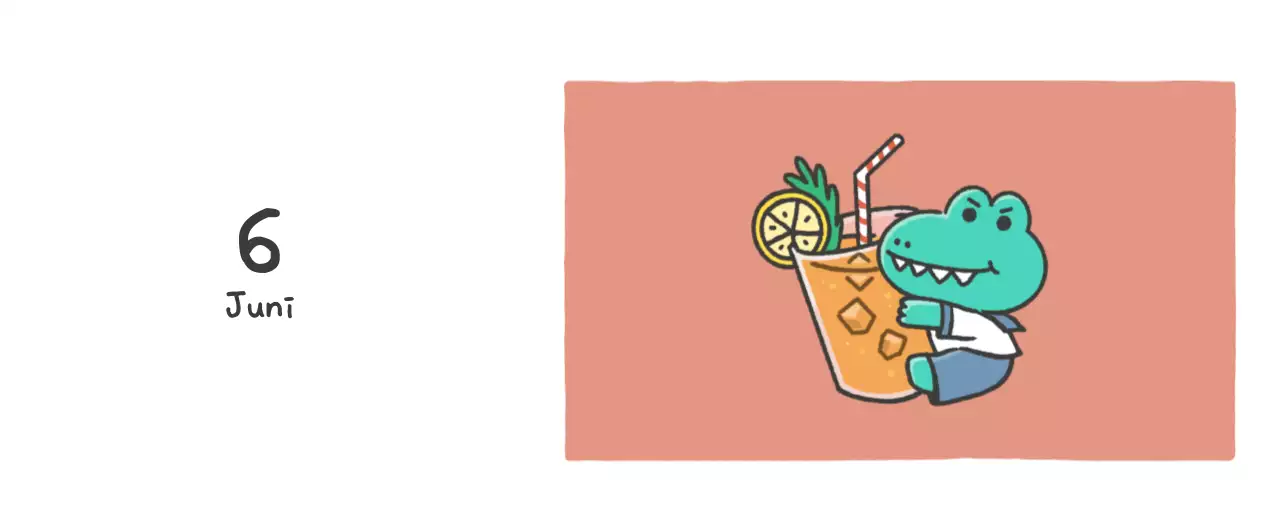 Een kalender met een schattig Ago-illustratieconcept