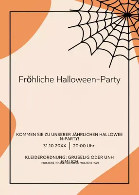 orange minimale Halloween-Einladung