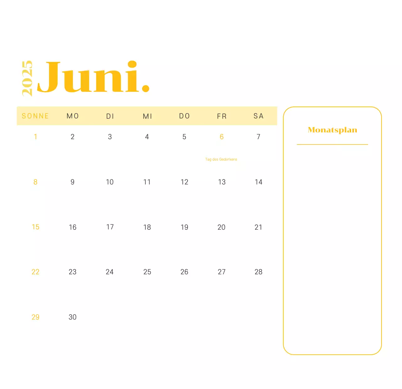 Kalender mit Jugendillustrationen auf gelb-grünem Hintergrund