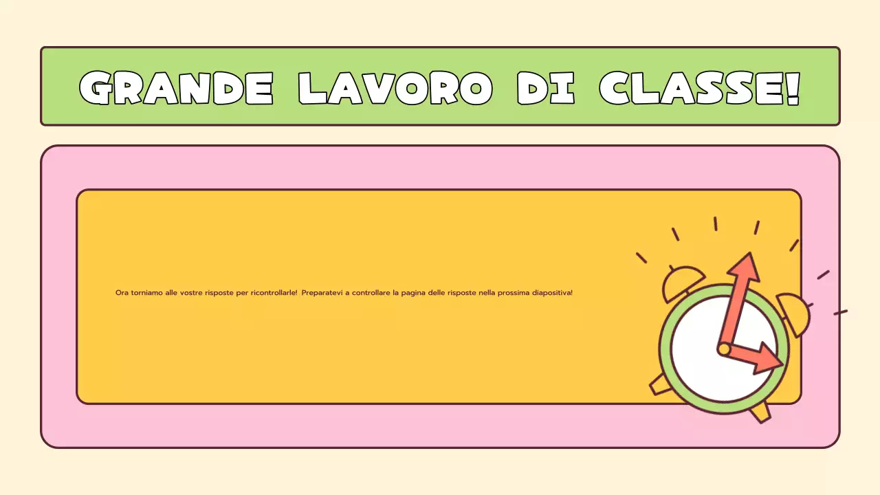Layout giocoso dei quiz per la scuola elementare
