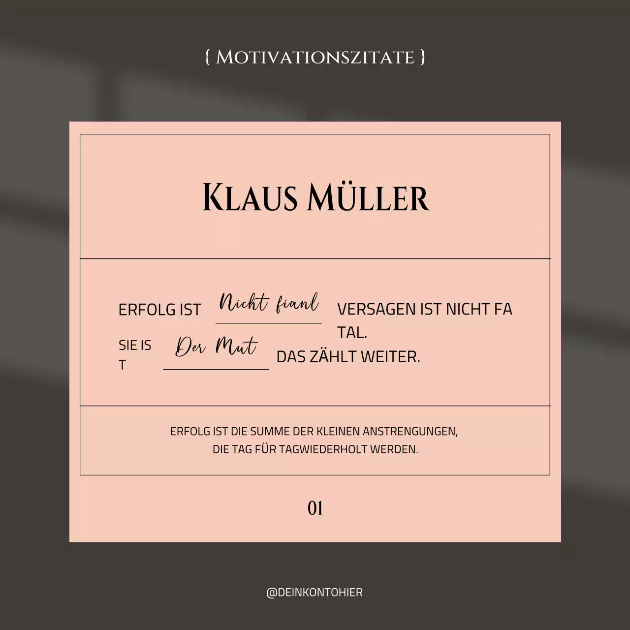 Coral Einfache Motivationszitate Information