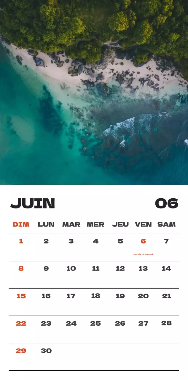 Calendrier de nettoyage des photos du ciel