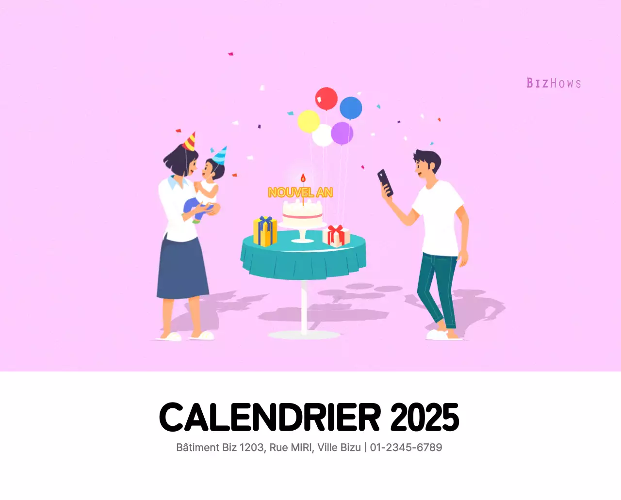 Illustration d'une famille multicolore