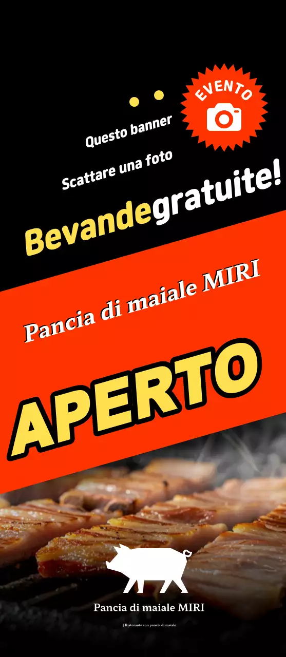 Promozione alimentare arancione semplice