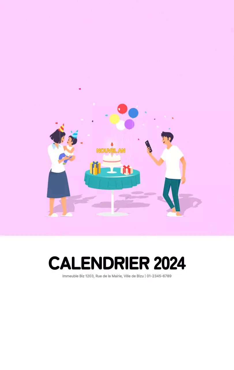 Illustration d'une famille multicolore