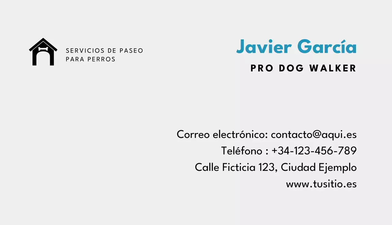 tarjeta de visita minimalista blanca