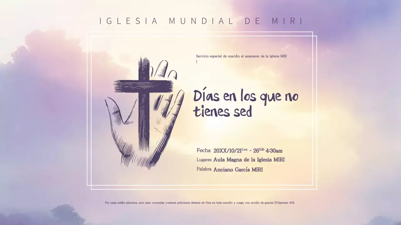 Guía de oración simple malva