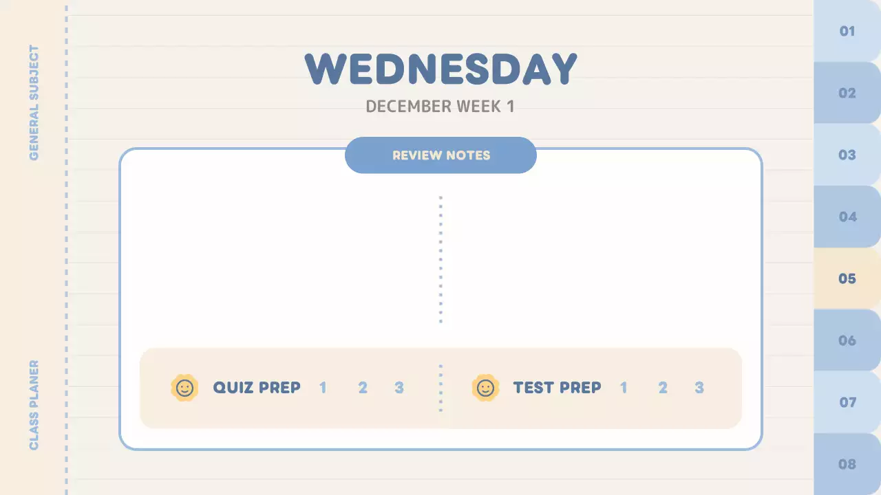 Blue Simple Class Agenda Presentation