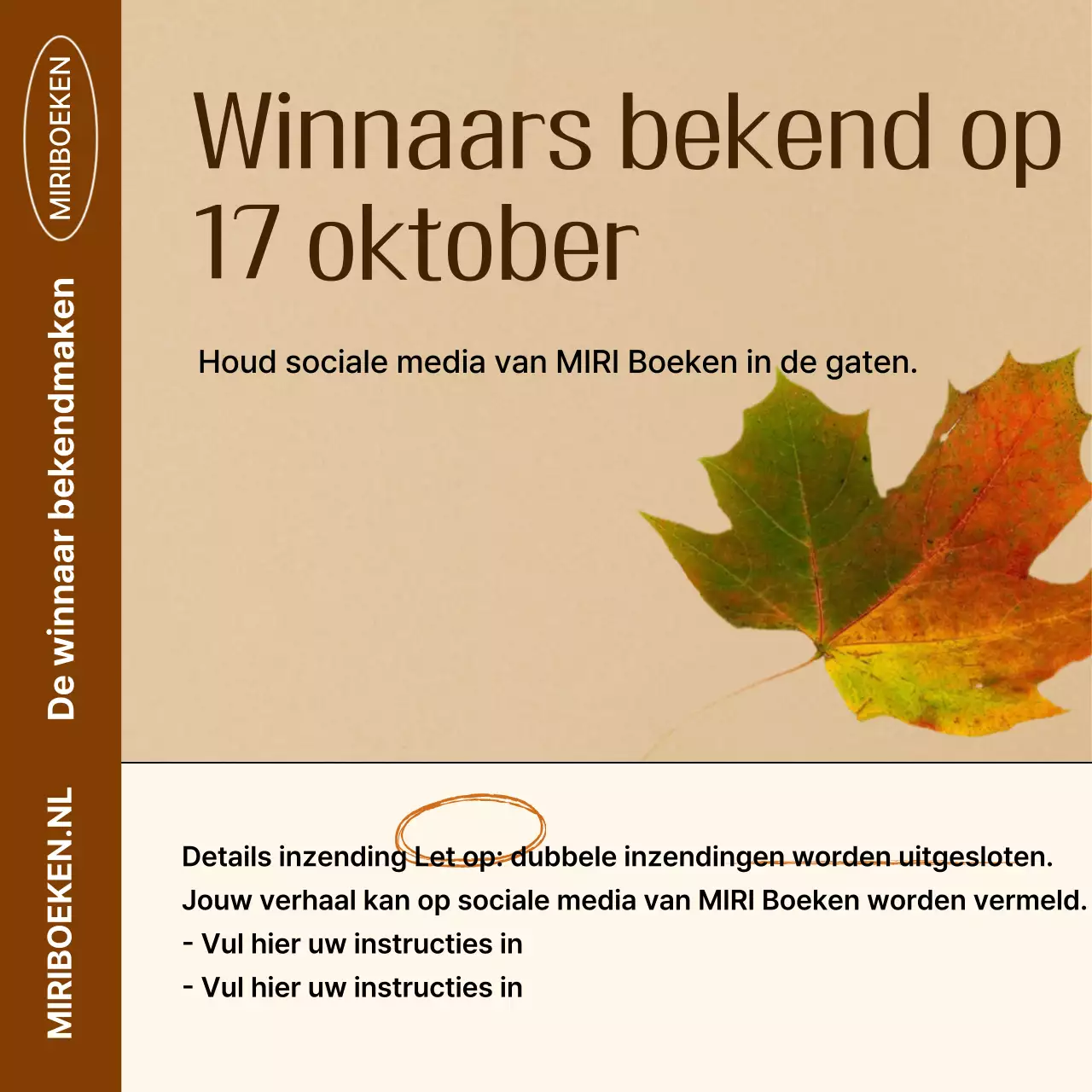 Bruin Vintage Herfst Evenement
