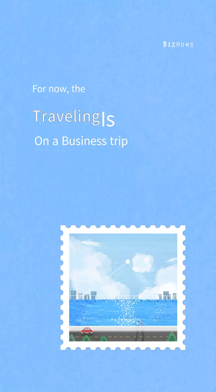 Stamp illustration with a warm concept