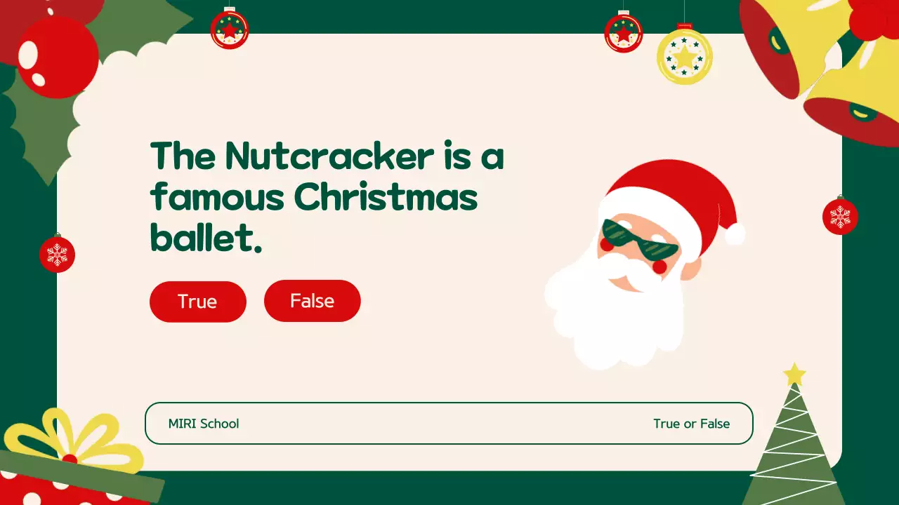 Green Festive Christmas Quiz Announcement Presentation