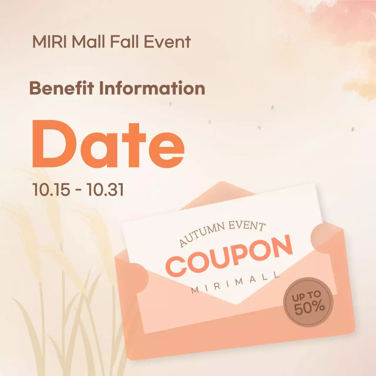 Postagem de mídia social para promoção de evento elegante da Orange