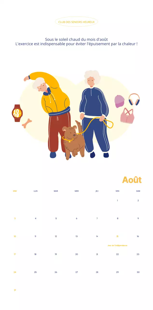 Calendrier d'entreprise avec de jolies illustrations