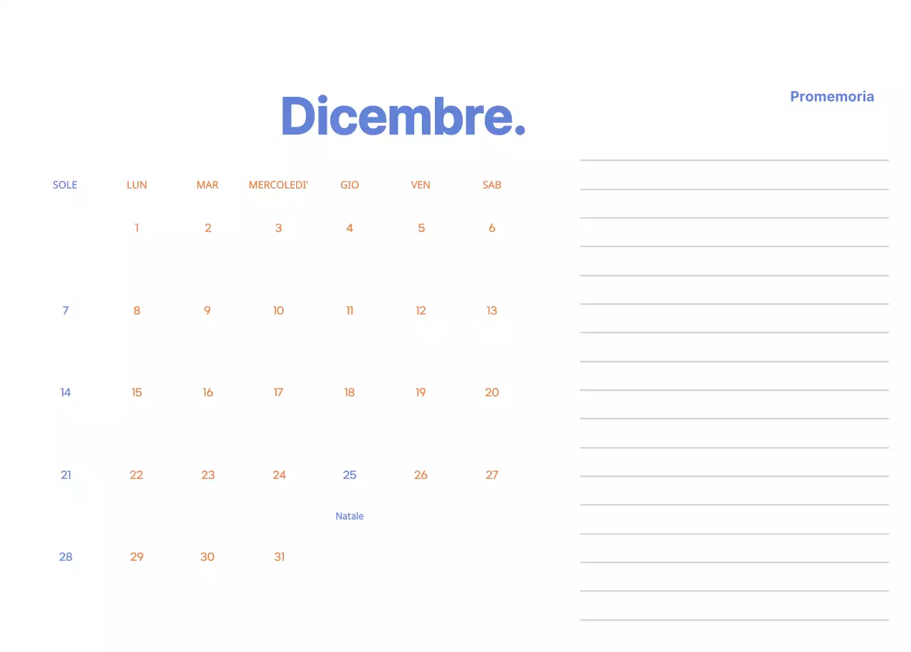 Calendario aziendale con simpatiche illustrazioni