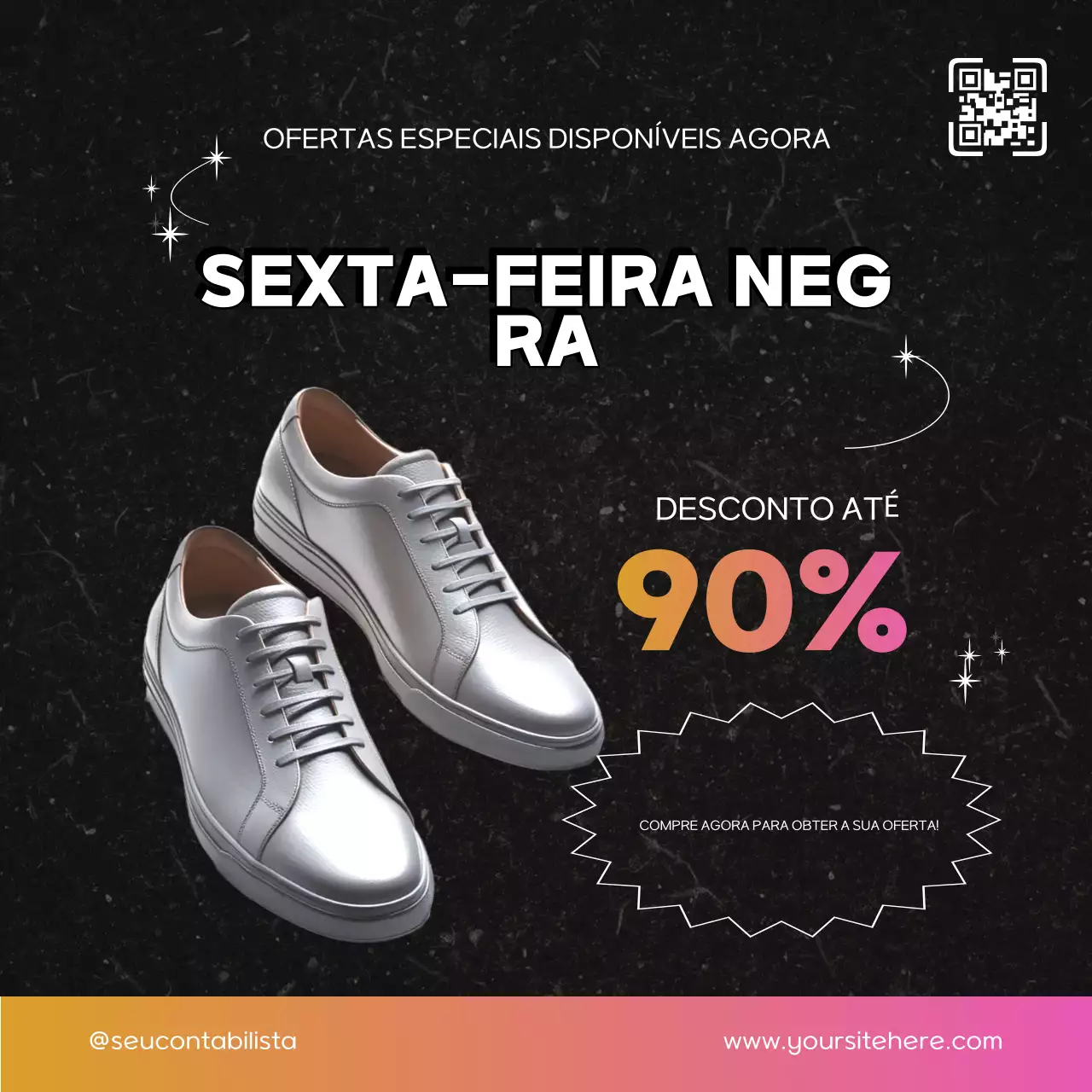 Promoção de sapatos da moda da Black Friday