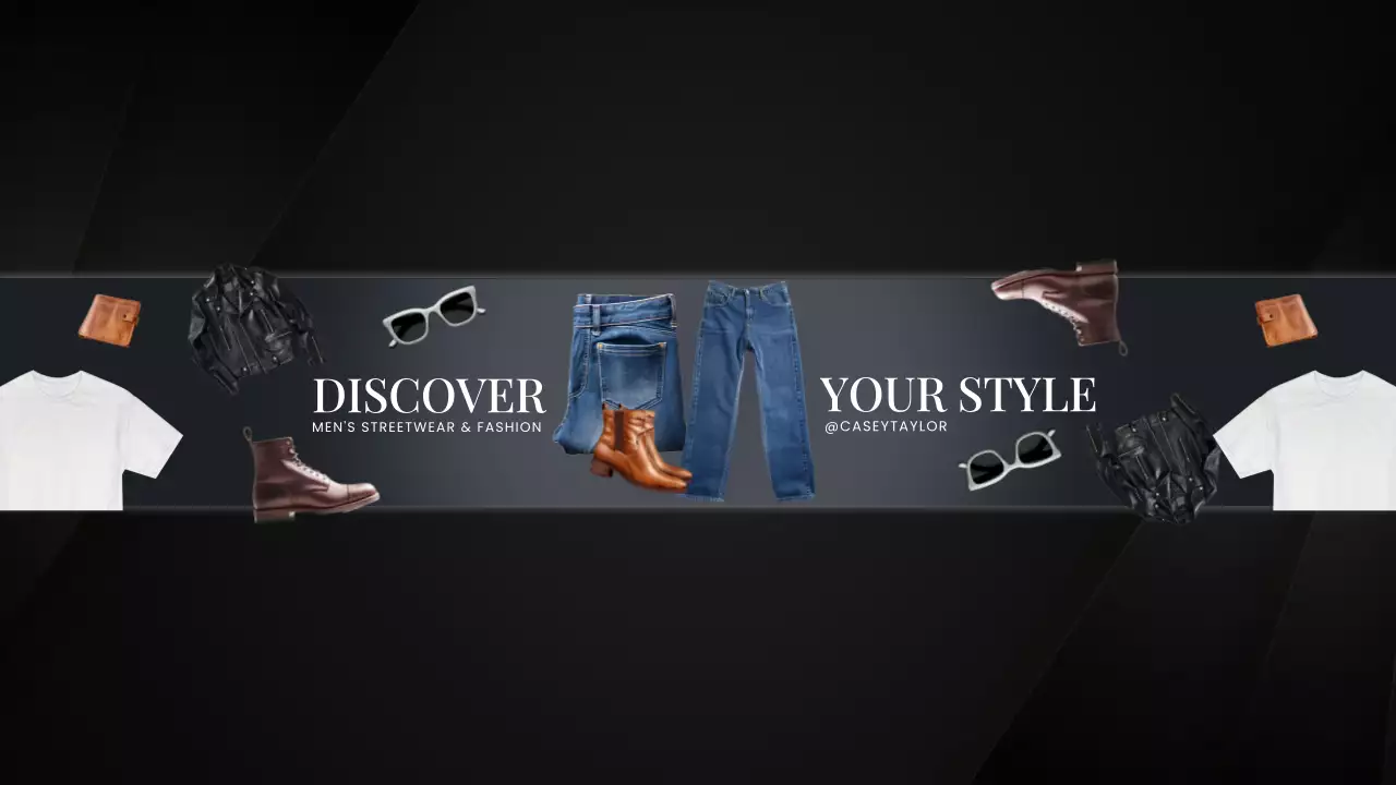 Black Trendy Fashion Promotion YouTube Thumbnail