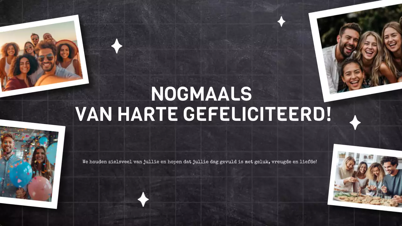 zwarte trendy verjaardag Presentatie