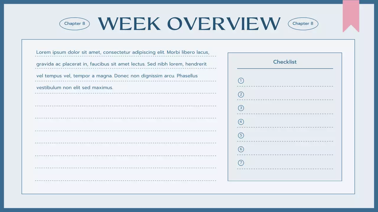 Blue Simple Class Planner Presentation