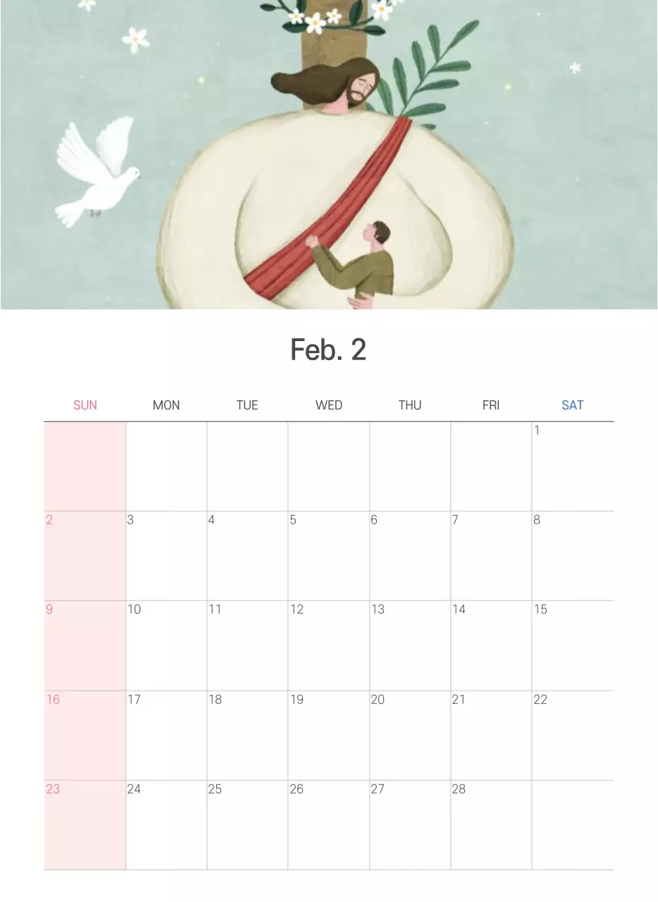 파스텔 깔끔한 일러스트 교회