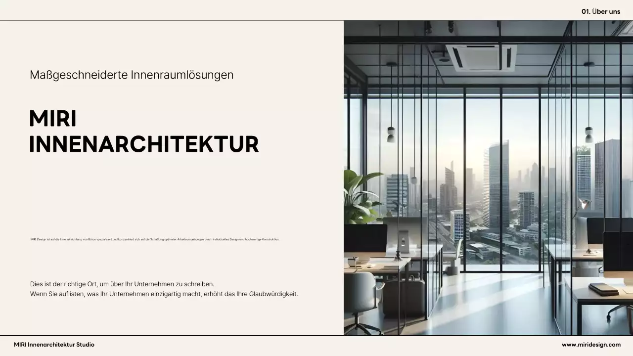 Orange moderne Innenanzeige