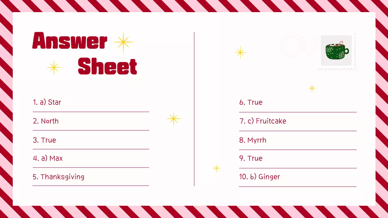 Red Festive Christmas Quiz Presentation