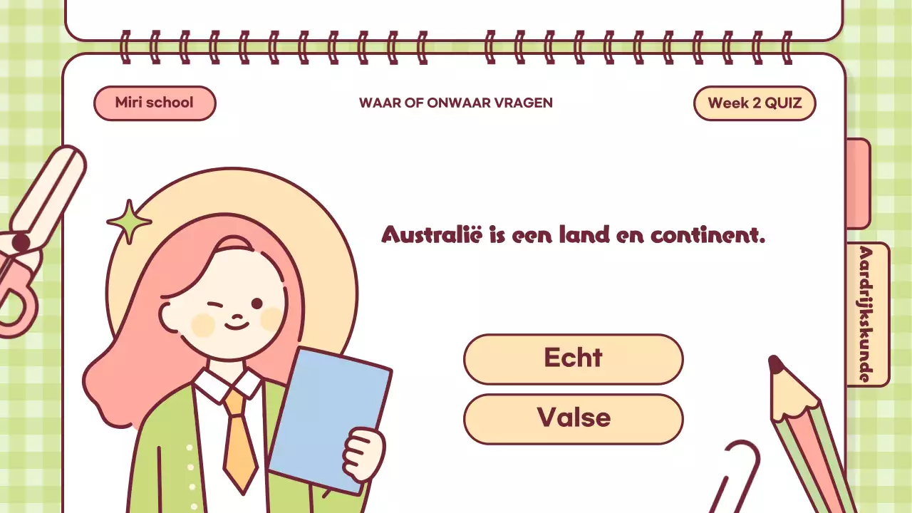 Roze Speelse Quiz Tijd Klas Presentatie