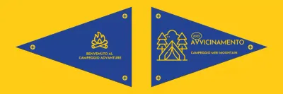 Progettare un campeggio con icone illustrate