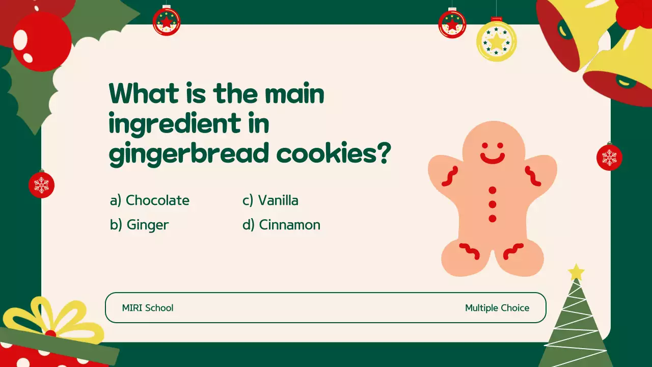 Green Festive Christmas Quiz Announcement Presentation