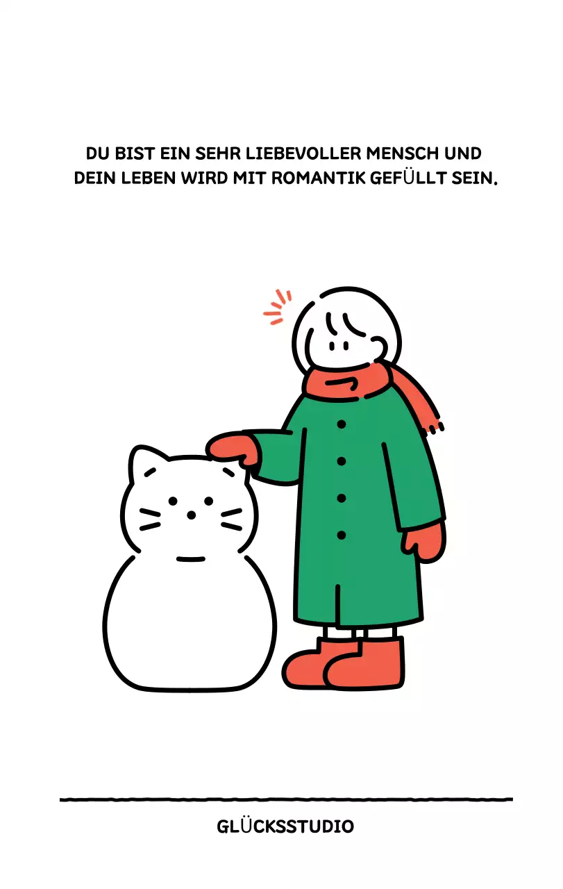 Illustrierter Kalender mit schönem Linienstil