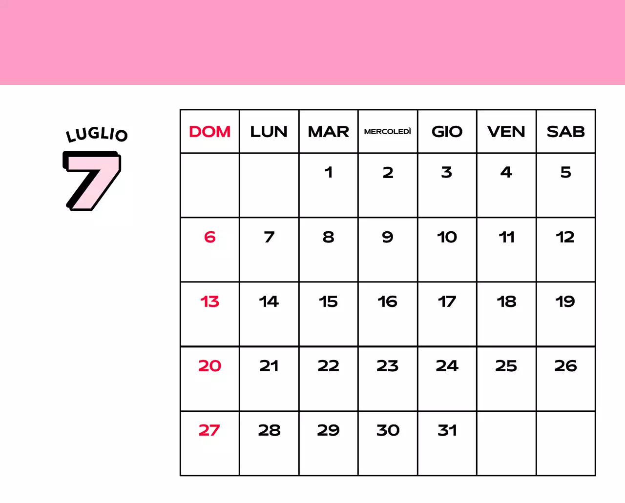 Calendari colorati con una varietà di illustrazioni retrò