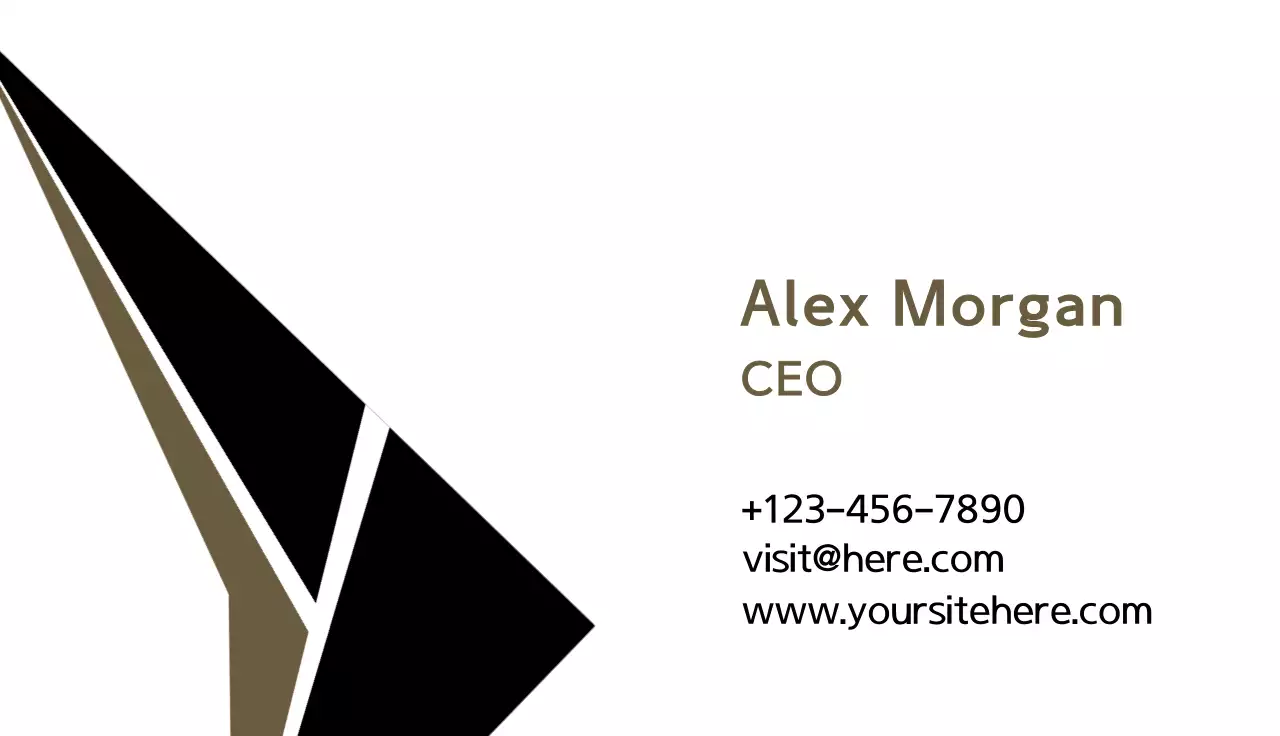 schwarze minimalistische Visitenkarte