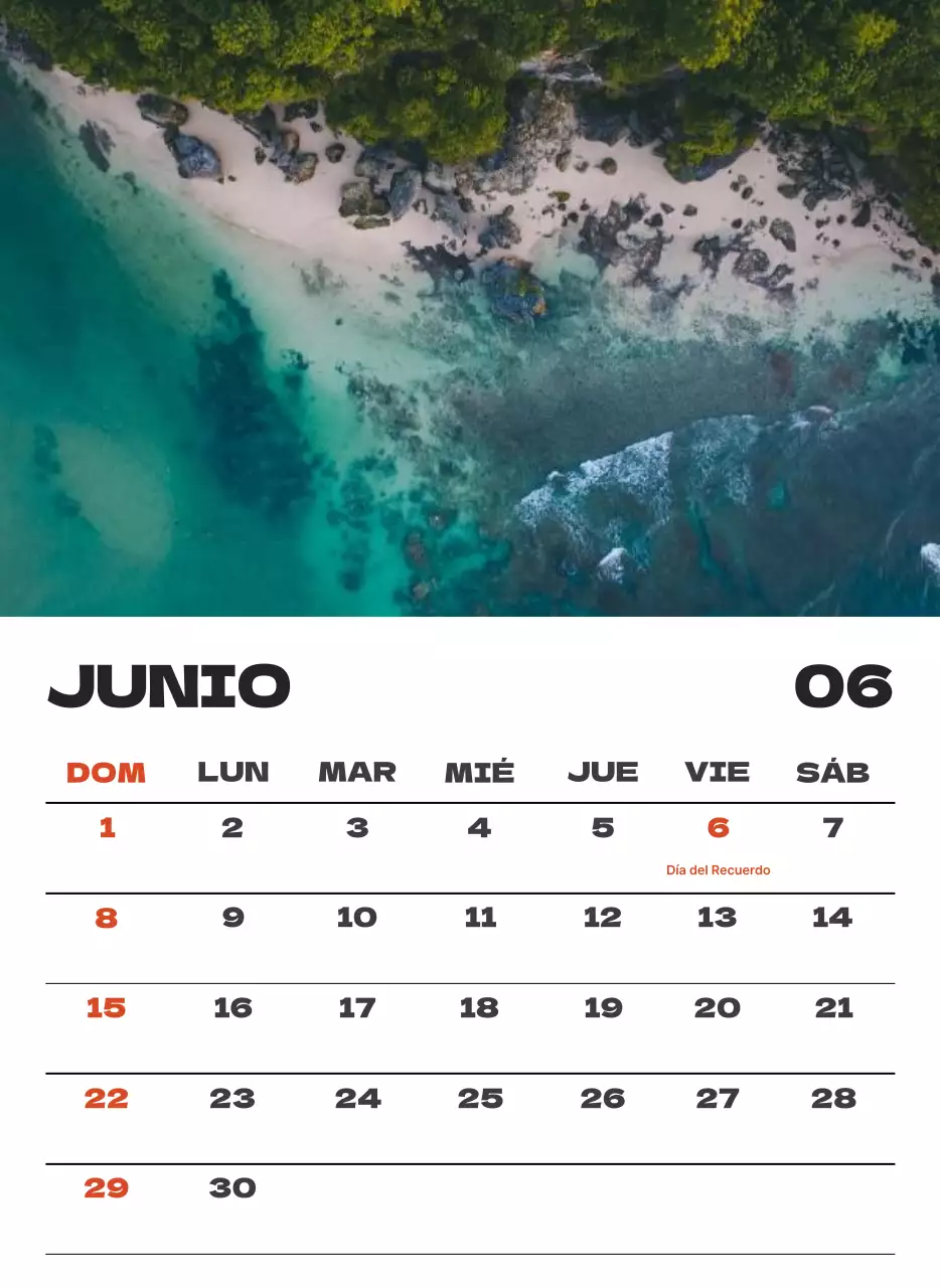 Cielo foto calendario limpio