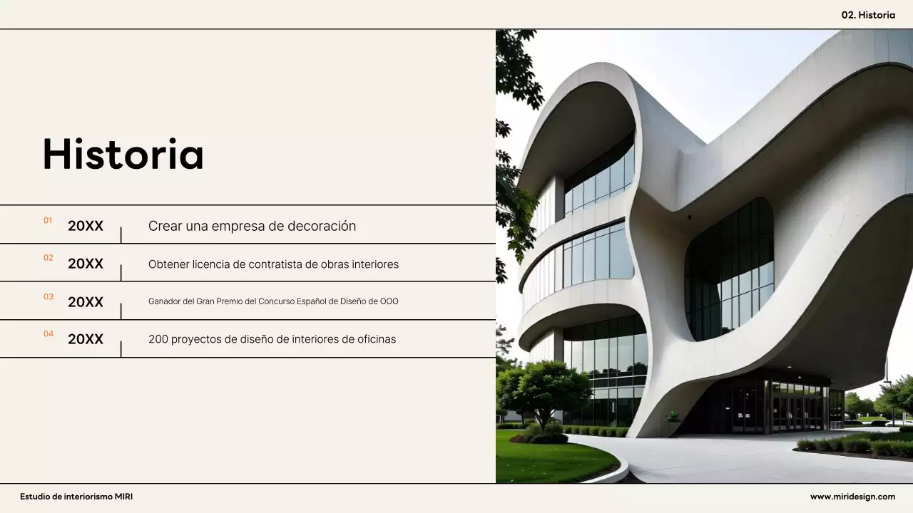 Anuncio interior moderno naranja