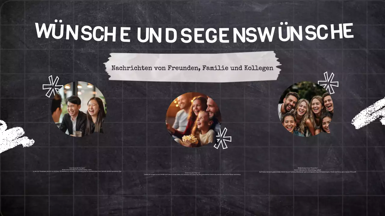 schwarz trendy Geburtstag Präsentation