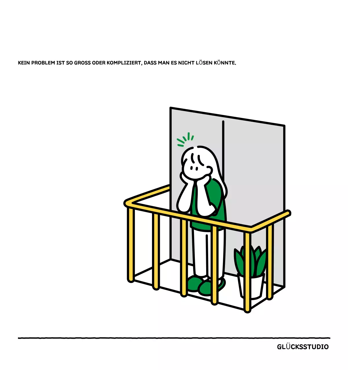 Illustrierter Kalender mit schönem Linienstil