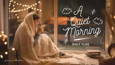 Beige Minimal Morning Vlog YouTube Thumbnail