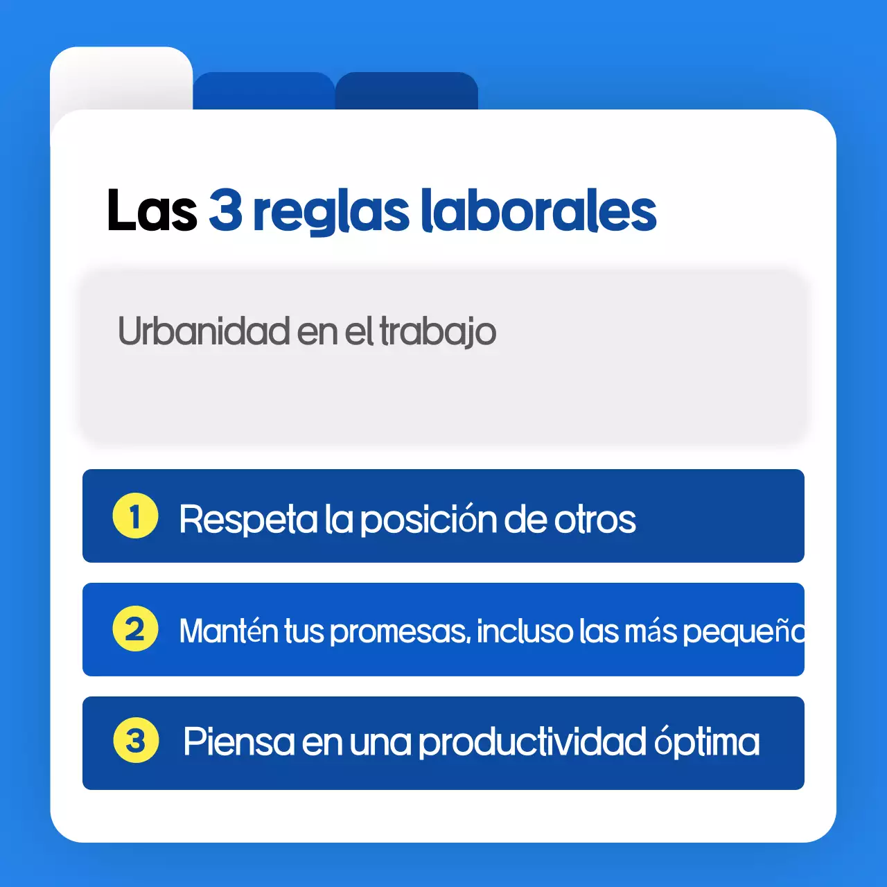 Blue Modern Workplace Manners Recursos de formación