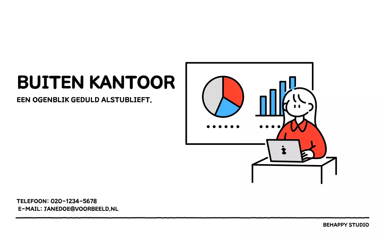 Geïllustreerde kalender met een mooie lijnstijl