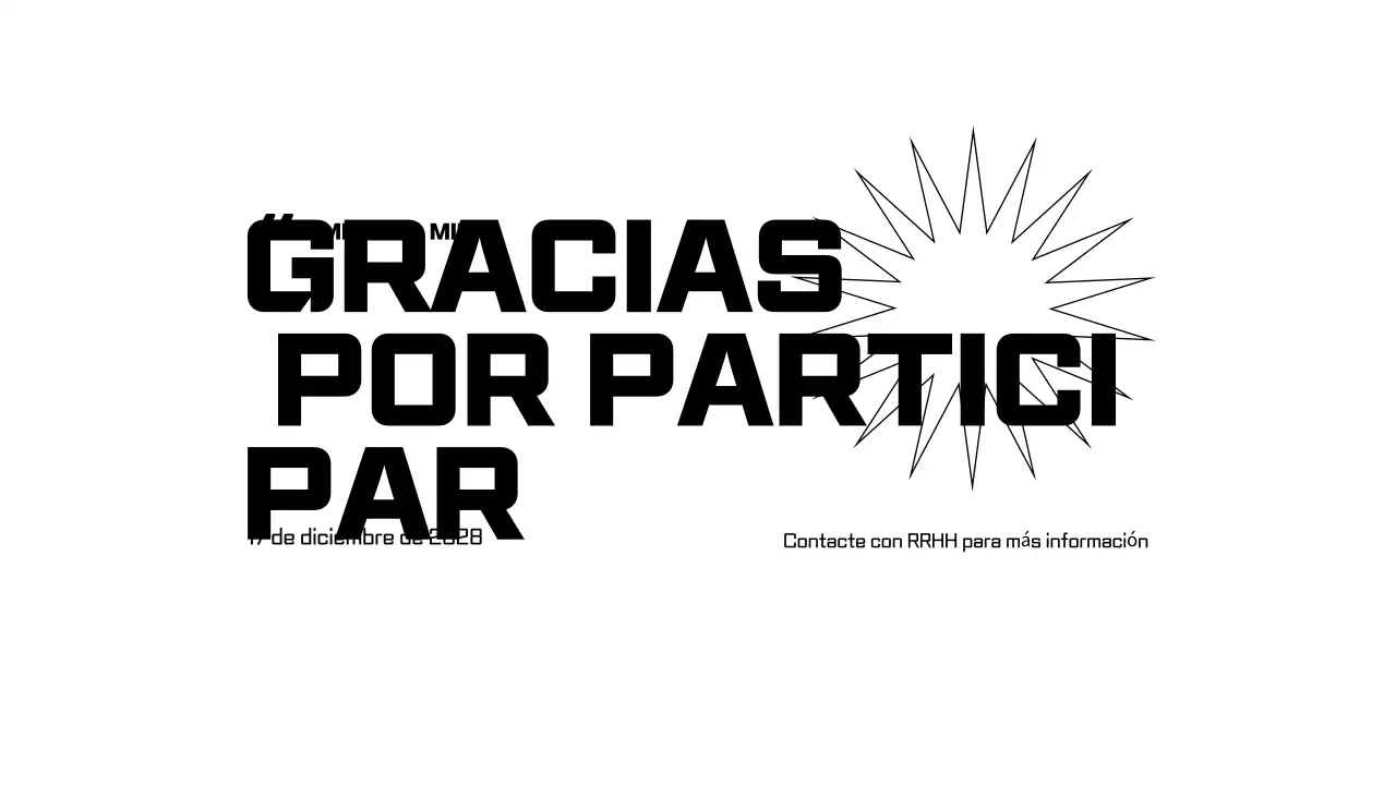 Presentaciones en blanco y negro para la incorporación de empleados