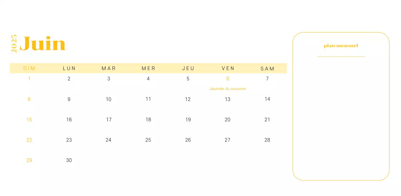 Calendrier avec illustrations de jeunes sur fond jaune-vert